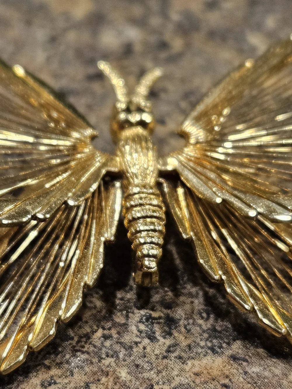 Gold Butterfly Brooch Pin